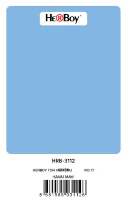 HERBOY FON KARTONU 50x70 HAVAİ MAVİ NO:17 160 GR 100 LÜ HRB-3112