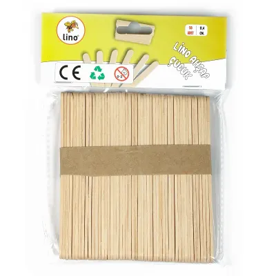 LINO RBZ-032 AHŞAP NATUREL ÇUBUK DAR 11 CM 50 Lİ