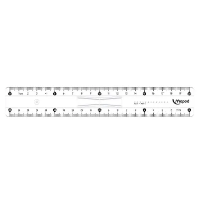 MAPED 146108 20 cm TRIPLE DESİMETRE KRİSTAL CETVEL