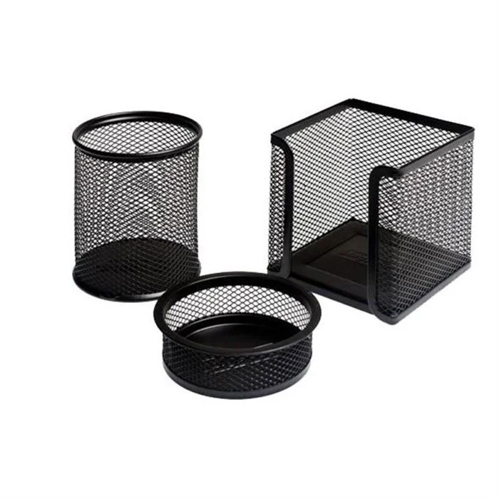 MAS 9305 BION METAL FİLE 3 LÜ MASA SET TEPSİ SİYAH (Best)