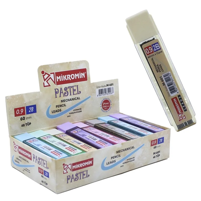 MİKRO M-601 MİN 0.9 KISA 60 MM PASTEL RENKLİ TÜP (Best)