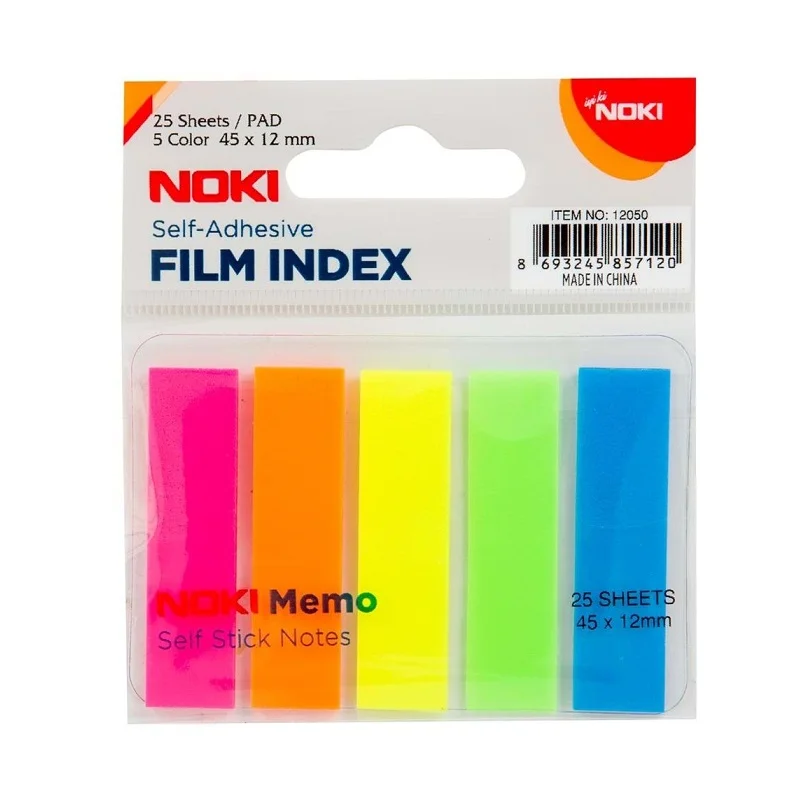 NOKİ MEMO FİLM İNDEX 5 RENK SAYFA AYRAÇ 45x12 mm 12050 (Best)