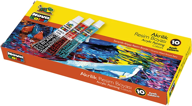 NOVA COLOR 10 RENK AKRİLİK BOYA TÜP 7 gr NC-287 (Best)