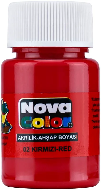 NOVA COLOR AKRİLİK BOYA KIRMIZI ŞİŞE NC-170 (Best)