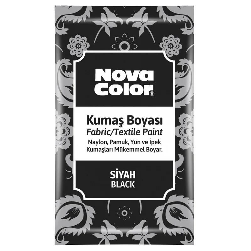 NOVA COLOR TOZ KUMAŞ BOYASI SİYAH 12 GR NC-904 (Best)