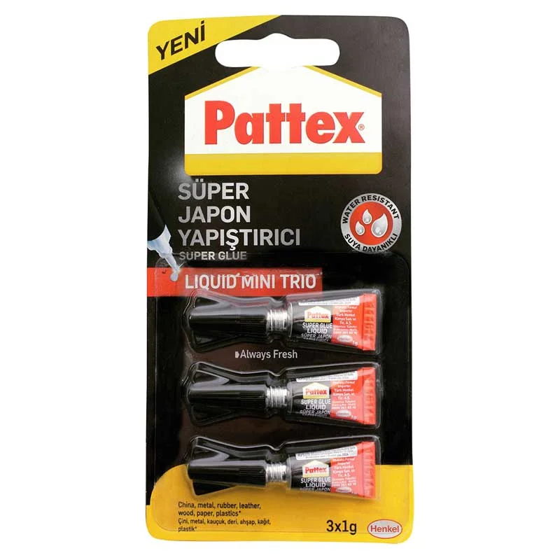 PATTEX 1 GR. SÜPER MİNİ TRİO JAPON YAPIŞTIRICI 3 LÜ BLİSTER 1943764 (Best)