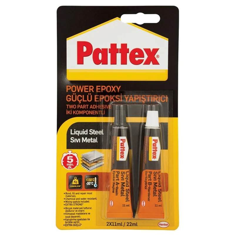 PATTEX METAL RAPİD EPOXY GÜÇLÜ YAPIŞTIRICI 2x11 ml 2902743 (Best)