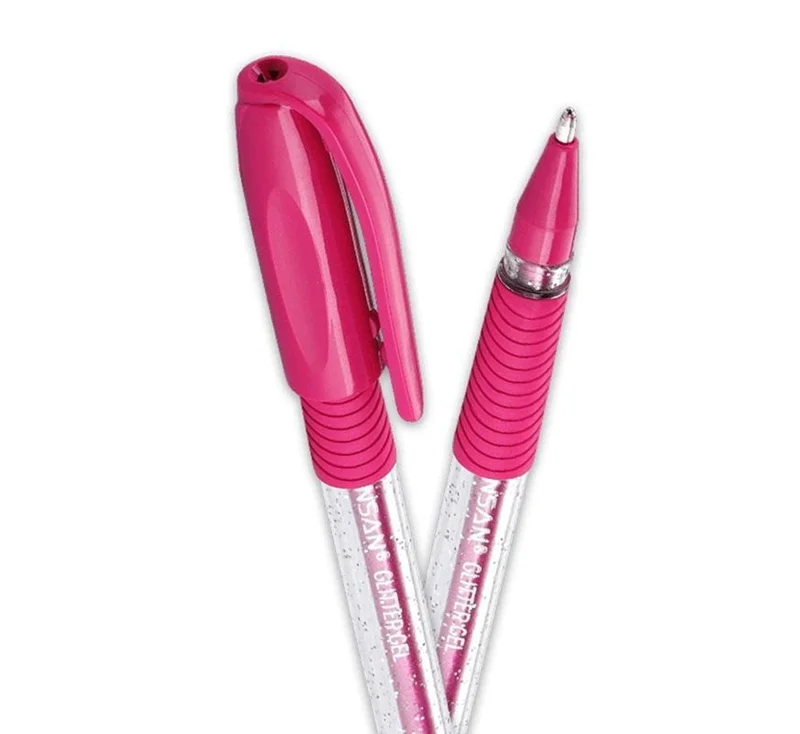 PENSAN GLITTER GEL PEMBE KALEM SİMLİ 22280 (Best)