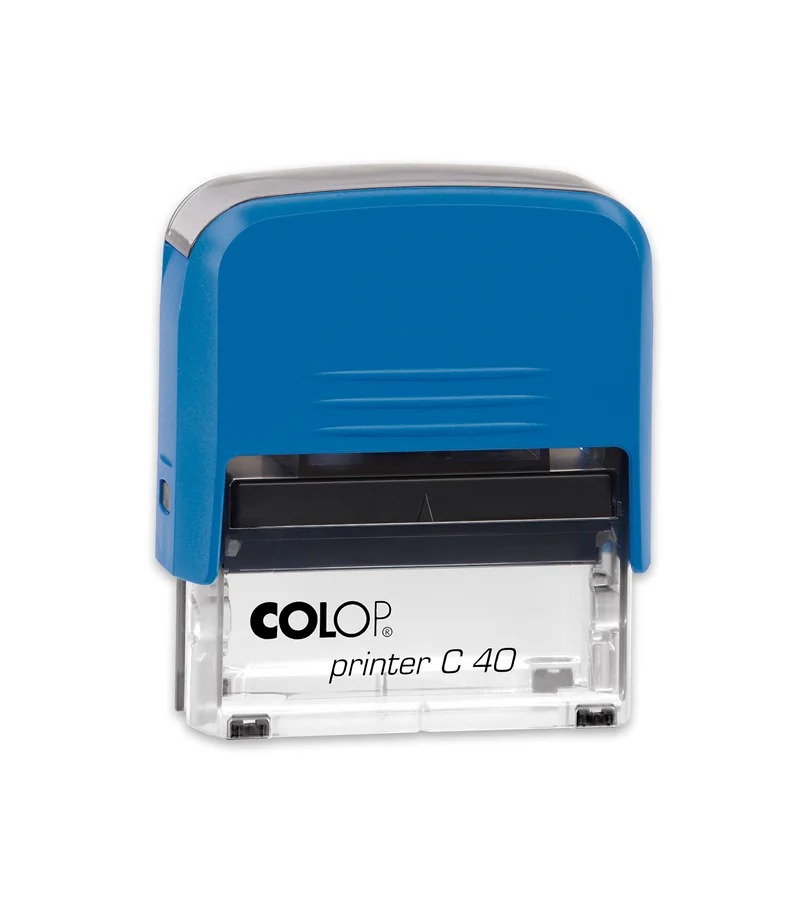COLOP PRINTER C40 MAVİ KASA SİYAH KEÇE - 23X59MM