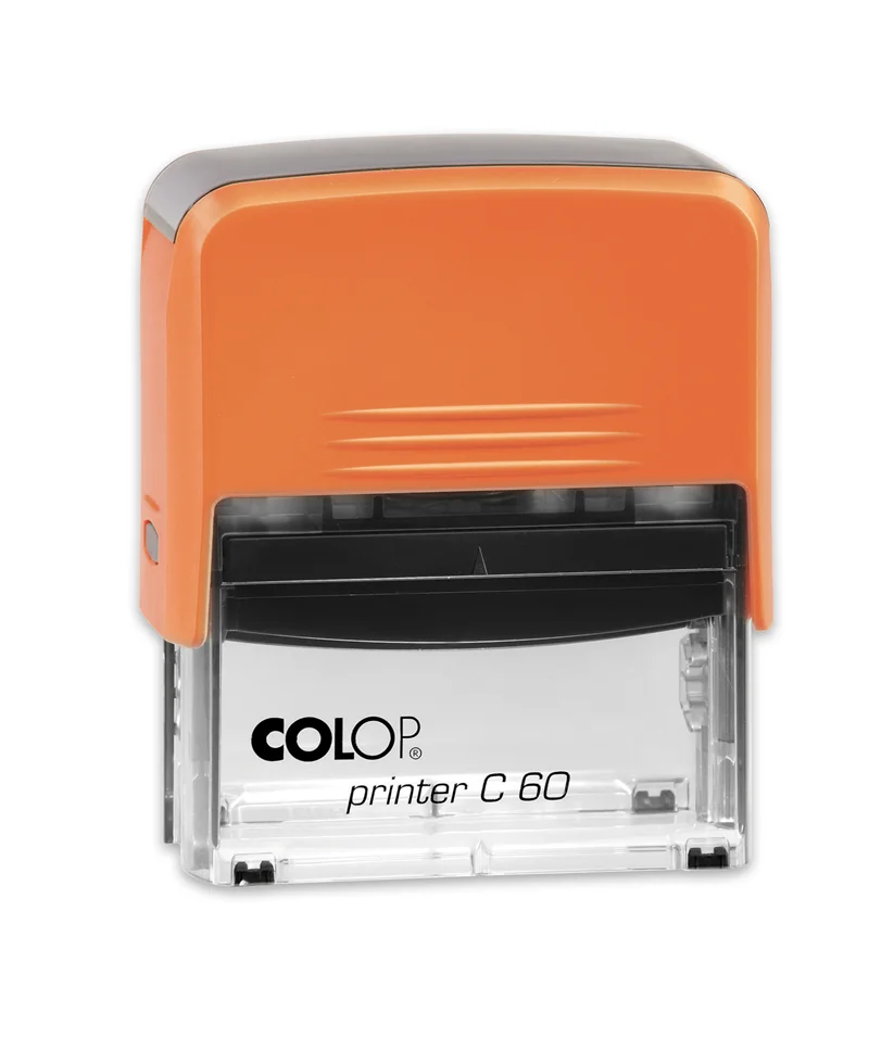 COLOP PRINTER C60 TURUNCU KASA SİYAH KEÇE - 37X76MM