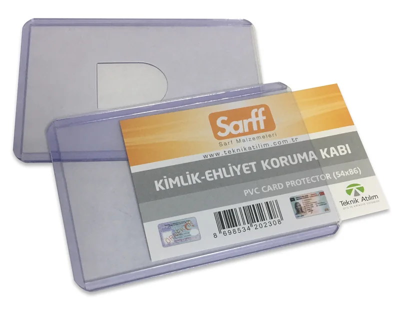 SARFF A-031V PVC DİKEY EHLİYET KABI 85X55MM - 100ADET