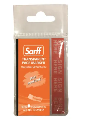 SARFF 4X20X50MM ŞEFFAF KAĞIT AYRAÇ(4X40) - 160YP