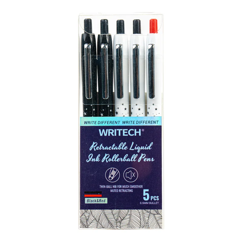 WRITECH W-994 0,5MM BASMALI ROLLER KALEM - 5'Lİ SET