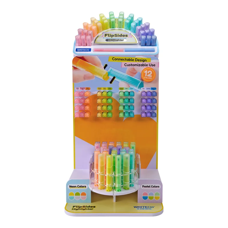 WRITECH W-8158 FLIPSIDE HIGHLIGHTER ÇİFT TARAFLI 116'LI DISPLAY
