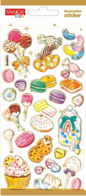 TANEX ETİKET DECORATİVE STICKER-17 PUFFY 5 ADET TNX-5016