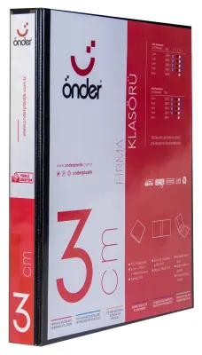 ÖNDER HALKALI DOSYA A4 4 HALKA 3 CM SİYAH 2013-3