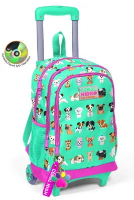 YAYGAN CORAL HIGH ÇEKÇEK SIRT ÇANTA(IŞIKLI TEKERLEK) 23362