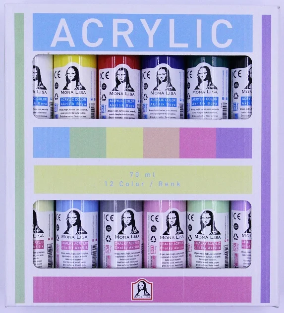 SÜDOR AKRİLİK BOYA SET MONALISA 12x70ML CHALK NORMAL SD150-X15