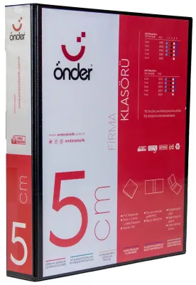 ÖNDER HALKALI DOSYA A4 4 HALKA 5 CM SİYAH 2015-3