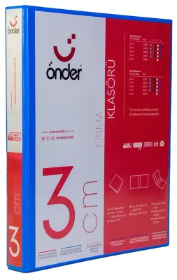ÖNDER HALKALI DOSYA A4 4 HALKA 3 CM MAVİ 2013-1