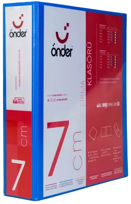 ÖNDER HALKALI DOSYA A4 4 HALKA 7 CM MAVİ 2017-1