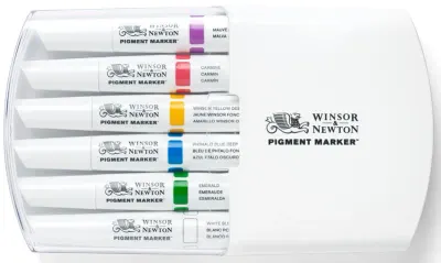 W&amp;N PIGMENT MARKER SET 6 RENK RICH TONES (ZENGİN TONLAR) WN-0290043