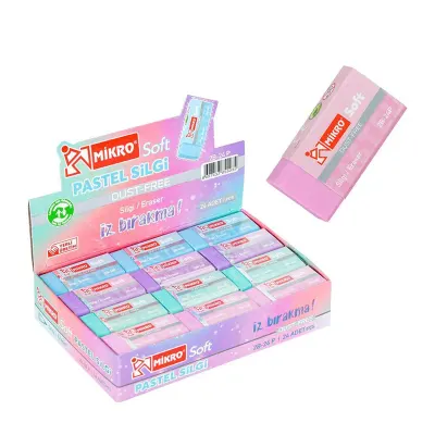 MİKRO SİLGİ 2B-24P SOFT PASTEL 24 LÜ KUTU