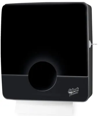 SELPAK PROFESSIONAL EKİPMAN TOUCH Z KATLI HAVLU DİSPENSERİ SİYAH 7900015