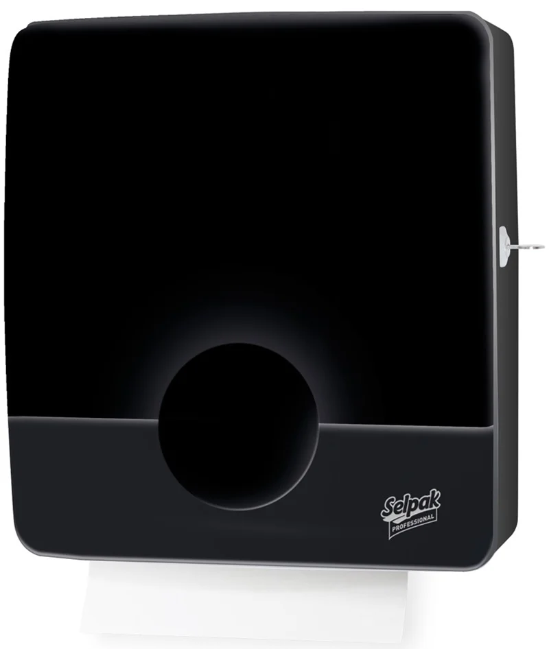 SELPAK PROFESSIONAL EKİPMAN TOUCH Z KATLI HAVLU DİSPENSERİ SİYAH 7900015