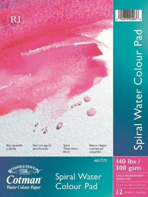 W&amp;N SULU BOYA BLOĞU COTMAN SPİRALLİ 30x40 CM 300 GR 12 YP WN-6657574