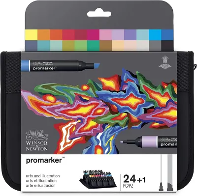 W&amp;N PROMARKER KALEM SET 24 RENK ART AND ILLUSTRATİON (SANAT VE İLLÜSTRASYON TONLARI ÇANTALI) WN-0290