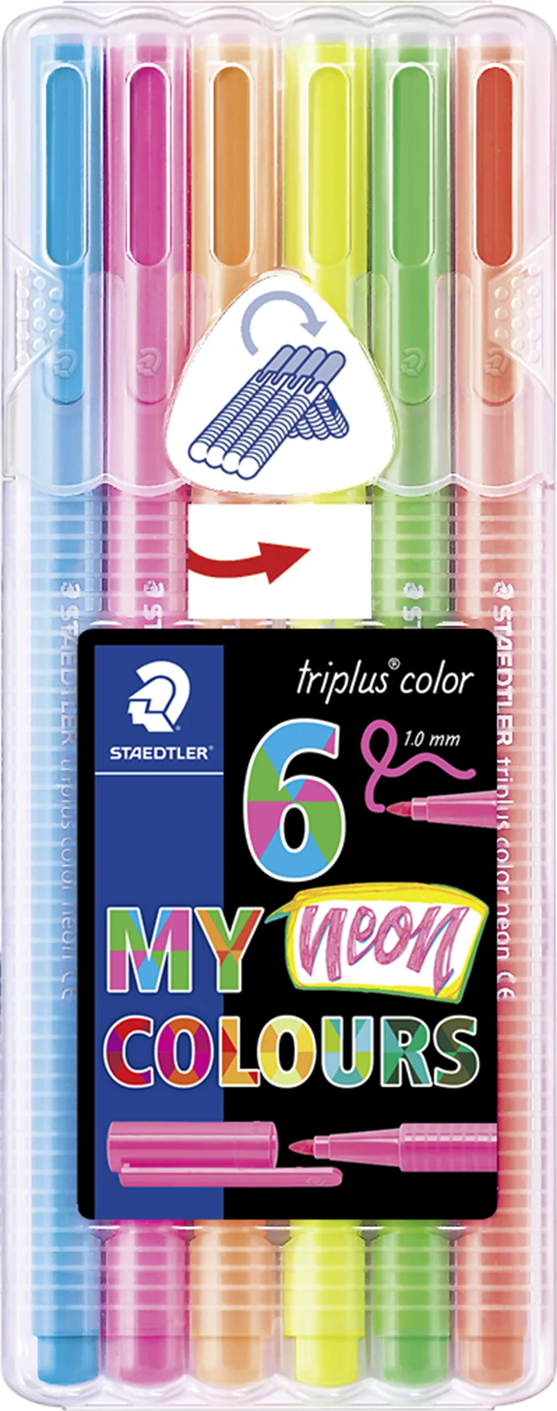 STAEDTLER KEÇELİ KALEM TRIPLUS COLOR 1.0 SET NEON RENKLER 6 LI 323 SB6CS1
