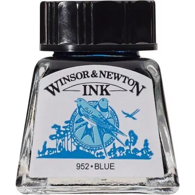 W&amp;N ÇİZİM MÜREKKEBİ DRAWING INK 14 ML BLUE 032 WN-1005032
