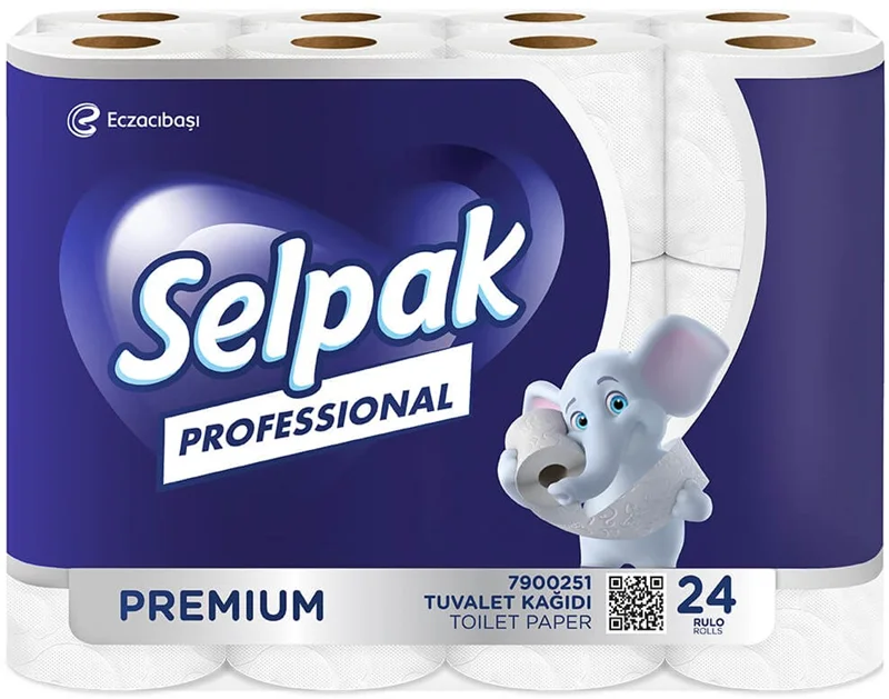 SELPAK TUVALET KAĞIDI 24 LÜ PREMIUM 6.50 KG (KOLİ=24 LÜ x 3 PK) 7900251