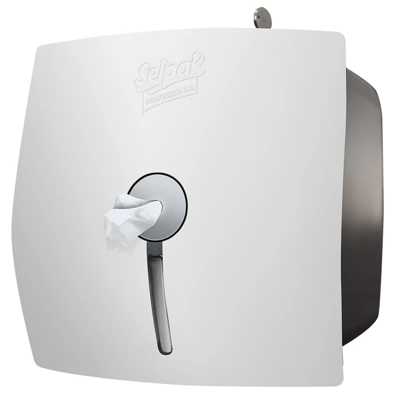 SELPAK PROFESSIONAL EKİPMAN WAVE İÇTEN ÇEKMELİ TUVALET KAĞIDI DİSPENSERİ BEYAZ 9614116