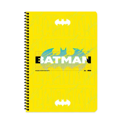 KESKİN DEFTER BATMAN A4 SPİRALLİ KARTON KAPAK 80 YP. ÇİZGİLİ 380621