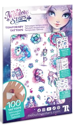 NEBULOUS STARS 11410 TEMPORARY TATTOOS ASSORTMENT PEMBE 6934