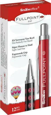 SCRIKSS OFFICE VERSATİL KALEM FULL POINT POP 0.5 MOR-MAVİ 12 Lİ KUTU