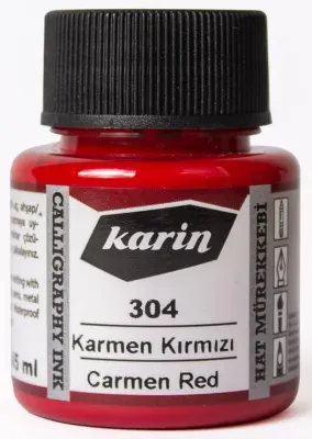 KARİN HAT MÜREKKEBİ 45 ML KARMEN KIRMIZI 6210304045
