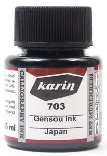 KARİN JAPON KALİGRAFİ VE HAT MÜREKKEBİ GENSOU SİYAH 45 ML 96J62703020