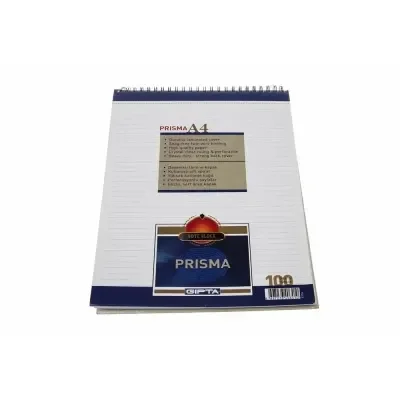GIPTA PRISMA A4 100 YP. ÇİZGİLİ SPİRALLİ KARTON KAPAK BLOKNOT 1376