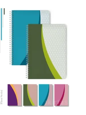 ELMA FLOOR 17x24 120 YP ÇİZGİLİ SPİRALLİ SERT KAPAK DEFTER