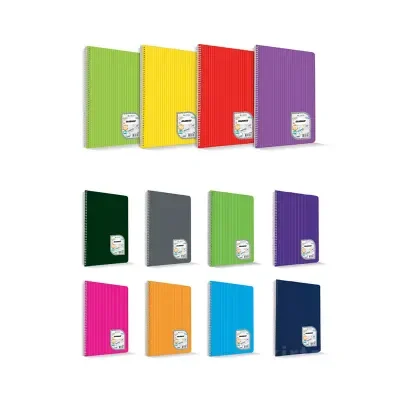 ÇINAR COLORMAXI A4 96 YP KARELİ PP KAPAK SPİRALLİ DEFTER 73005