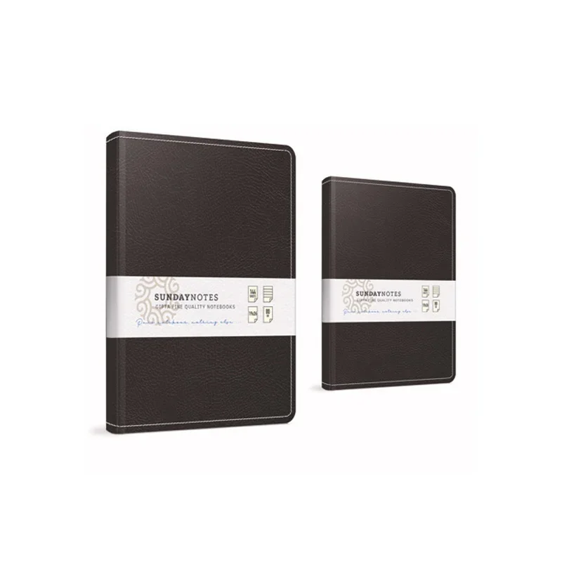 GIPTA SUNDAY 17x24 140 YP. KARELİ İPLİK DİK. DERİ KAPAK DEFTER 6066
