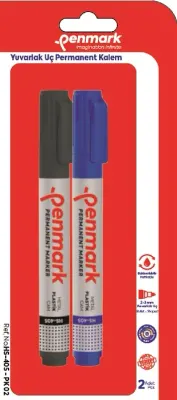 PENMARK PERMANENT MARKÖR YUVARLAK UÇ 2 Lİ BLS. HS-405-PK-02