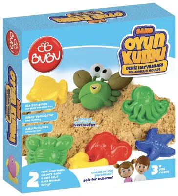 BU-BU OYUN KUMU VE DENİZ HAYVAN KALIPLI 500 GR. KU0056