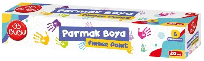 BU-BU PARMAK BOYA 6 RENK BİRLEŞİK POT 20ML. BUBU-PAR001