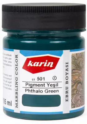 KARİN EBRU BOYASI 105 ML 501 PİGMENT YEŞİL  61501105