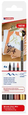 EDDING FIRÇA UÇLU KALEM E-1340 4 LÜ SET