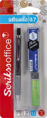 SCRIKSS OFFICE VERSATİL KALEM OKUL SETİ ATLANTİS 0.7 SİYAH + SİLGİ + MİN BLS.
